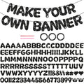 RCHBUDI 116-Piece Customizable Gold Glitter Banner Kit – DIY Letters & Numbers for Birthday, Graduation, Wedding