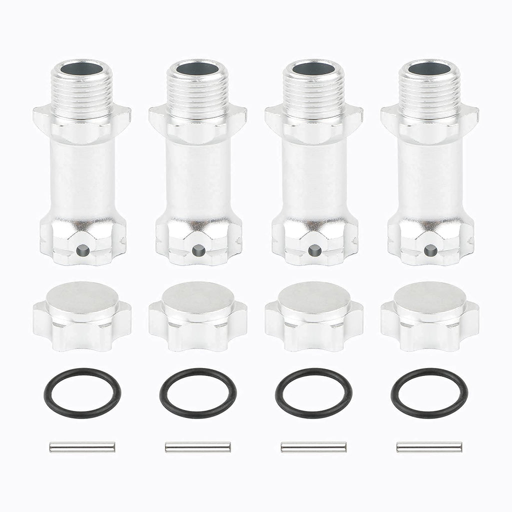 Rchobbytop 17mm Hex Adapter Extenders - 30mm Length, 34mm Total Width Increase for 1/8 RC Cars (4 Pack)