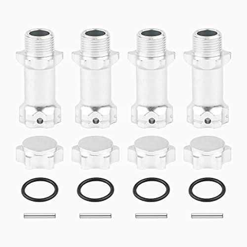 Rchobbytop 17mm Hex Adapter Extenders - 30mm Length, 34mm Total Width Increase for 1/8 RC Cars (4 Pack)