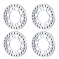 RCLIONS 4-Pack Aluminum 1.9" Beadlock Wheel Rim Rings for 1/10 RC Crawler (Silver)