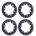 RCLIONS 4-Pack Aluminum 1.9-Inch Beadlock Wheel Rim Rings for 1/10 RC Crawler (Black)