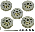 RcThjia 5-Pack 64P Aluminum Pinion Gears (46T-50T) for 3.175mm Shaft - 1/10 RC Car Upgrade
