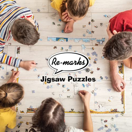 Re-Marks Snail Mail Postage-Stamp Collage Puzzle – 300-Piece Jigsaw Featuring Vintage Animal Stamps