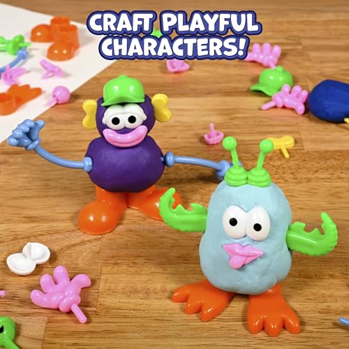 READY 2 LEARN 52-Piece Dough Character Accessories: 21 Shapes for Playdough Animals & Stories