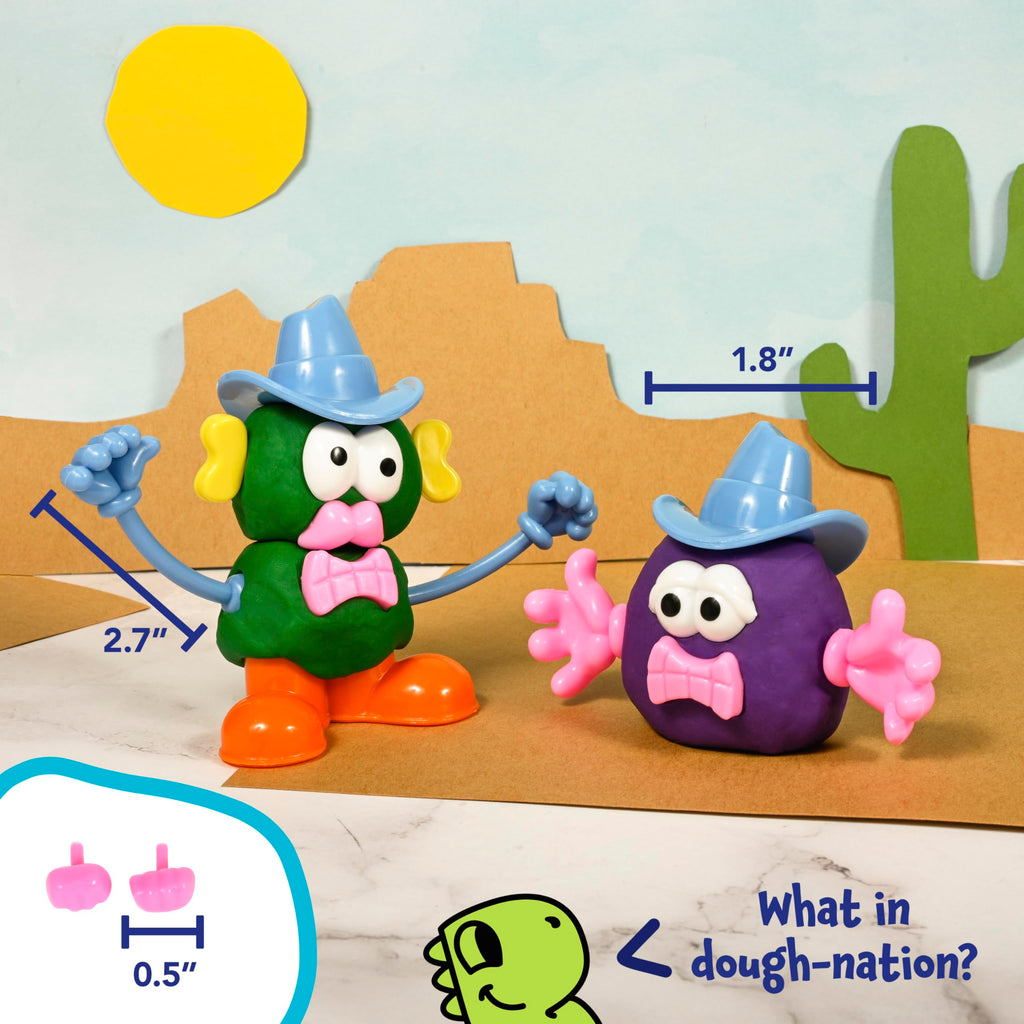 READY 2 LEARN 52-Piece Dough Character Accessories: 21 Shapes for Playdough Animals & Stories