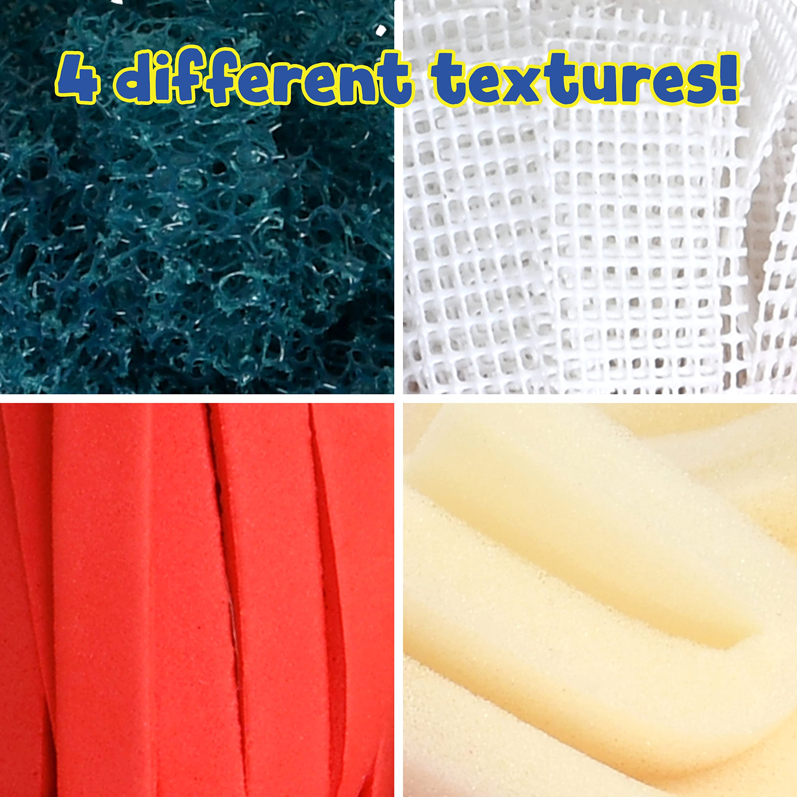 READY 2 LEARN Textured Paint Brushes - Set of 4 Jumbo Art Tools for Kids with Chunky Handles