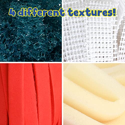 READY 2 LEARN Textured Paint Brushes - Set of 4 Jumbo Art Tools for Kids with Chunky Handles