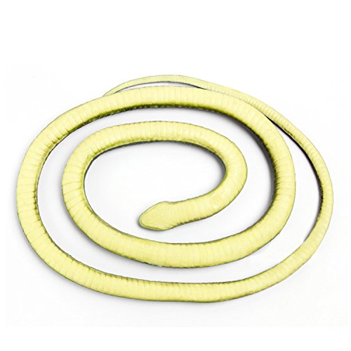 Realistic 49" Rubber Black Mamba 2-Pack – Coiled Fake Snake for Garden Deterrent, Prank Gags & Halloween Props