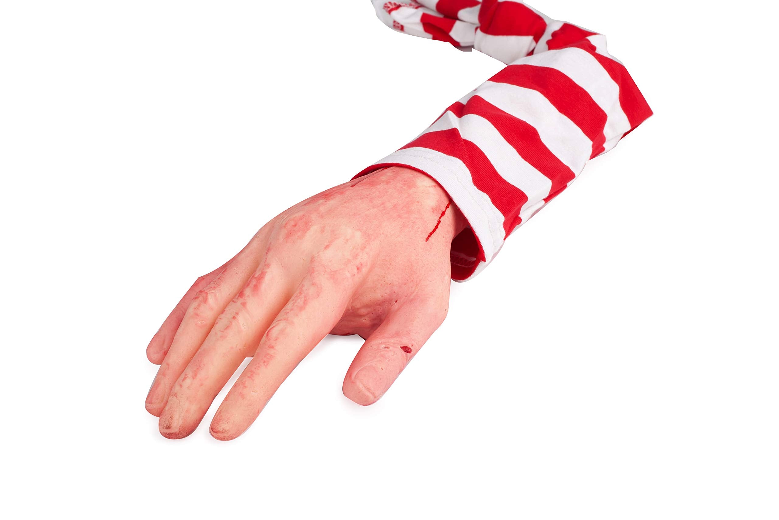 Realistic Fake Hand with Cloth Arm – Halloween Prank Prop for Car Trunk or Home