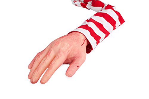 Realistic Fake Hand with Cloth Arm – Halloween Prank Prop for Car Trunk or Home
