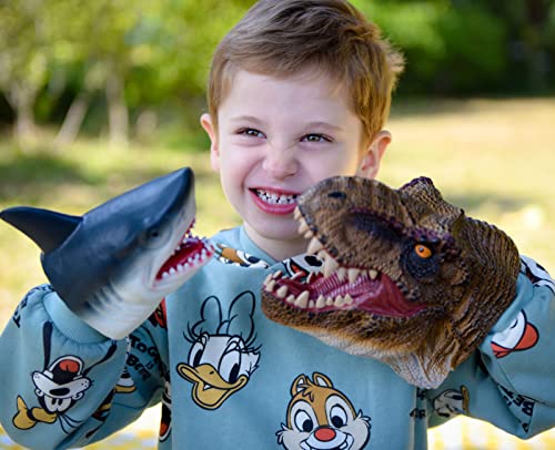 Realistic T-Rex Hand Puppet – Soft Rubber Dinosaur Toy for Kids Ages 3-12