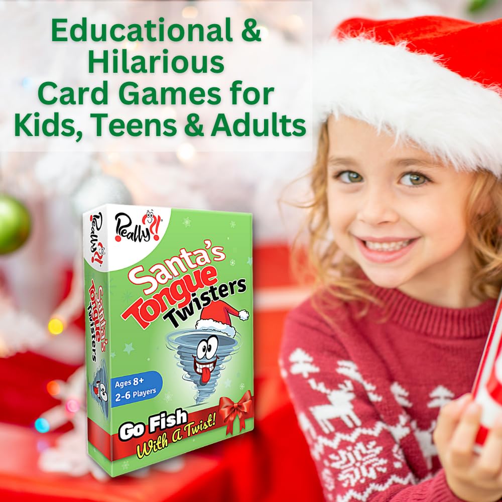 Really?! Santa's Tongue Twisters: Christmas Card Game for Kids and Adults – Stocking Stuffer & Party Fun