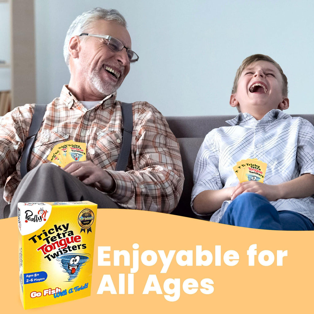 Really?! Tricky Tongue Twisters Card Game – Hilarious Family Game for Ages 8+ | Educational Speech Activity