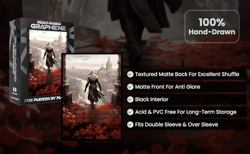 Realm Guard Graphene TCG Sleeves – 105 Textured Matte Art Sleeves (Assassin)