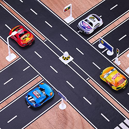 RECER Black Track Tape 2 Rolls – Toy Car Race Track Decoration for Kids Parties (2.4" x 33ft Each)
