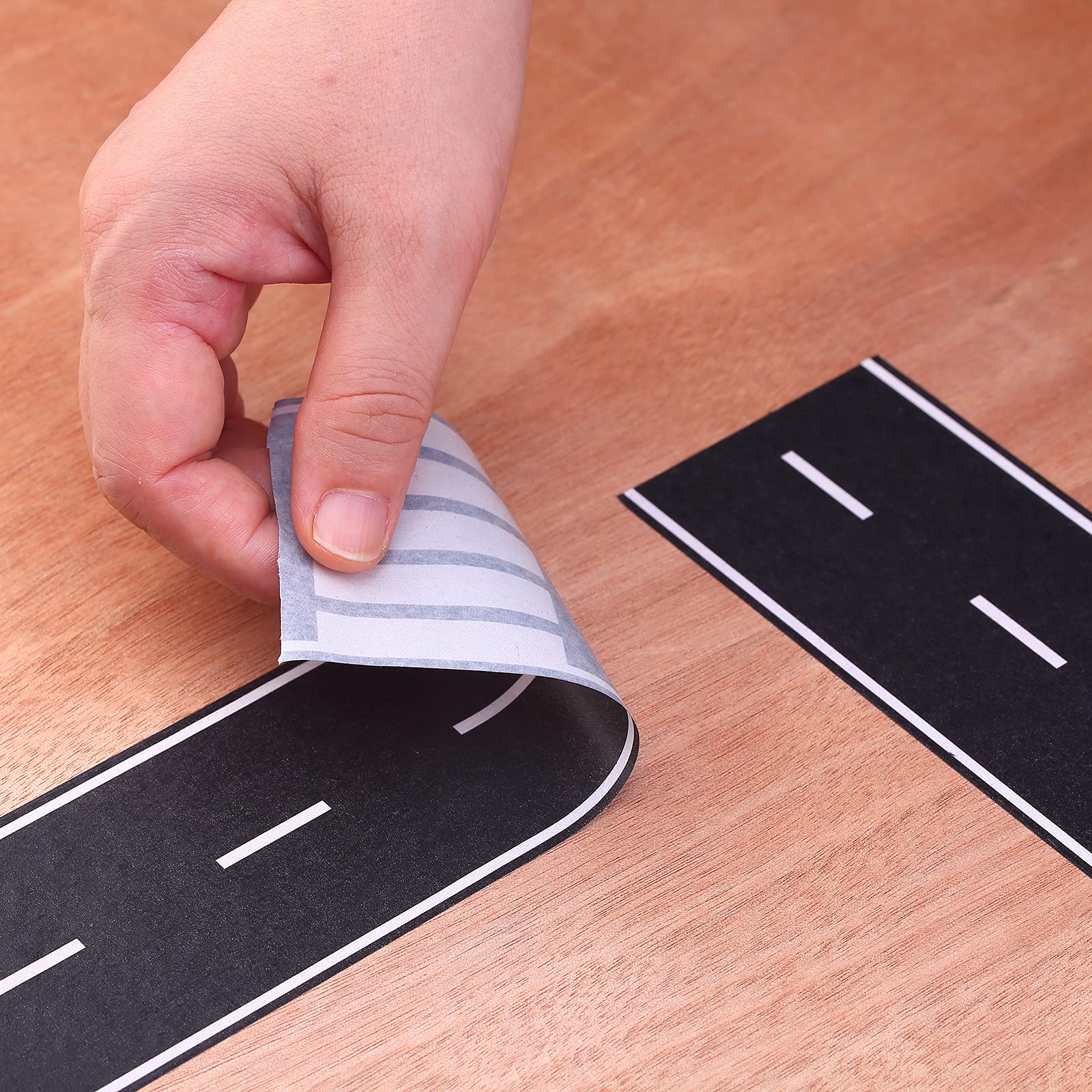 RECER Black Track Tape 2 Rolls – Toy Car Race Track Decoration for Kids Parties (2.4" x 33ft Each)