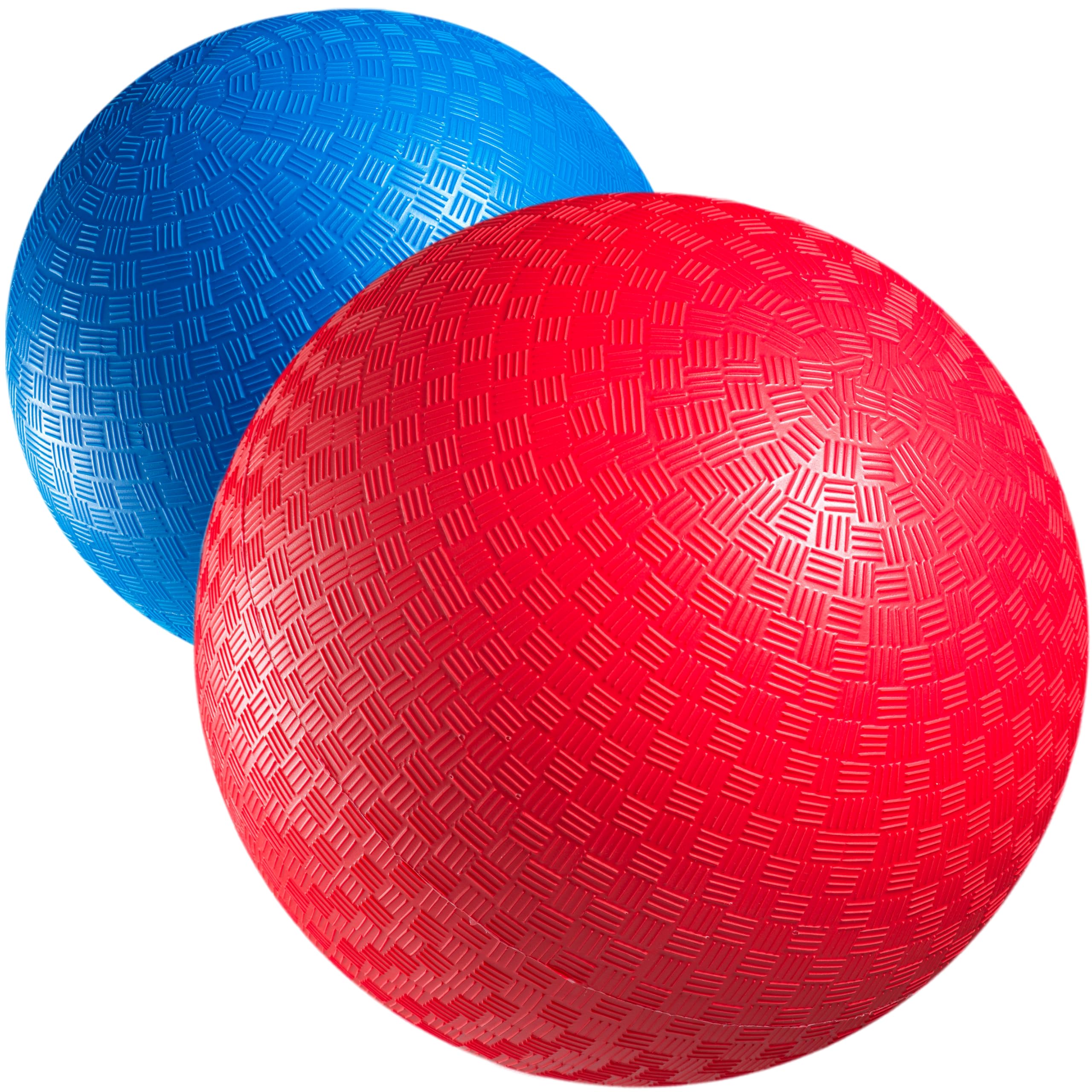 Red & Blue Kickball Set (8.5 Inch) - Includes Pump - Durable Rubber Playground Balls for Kids and Adults