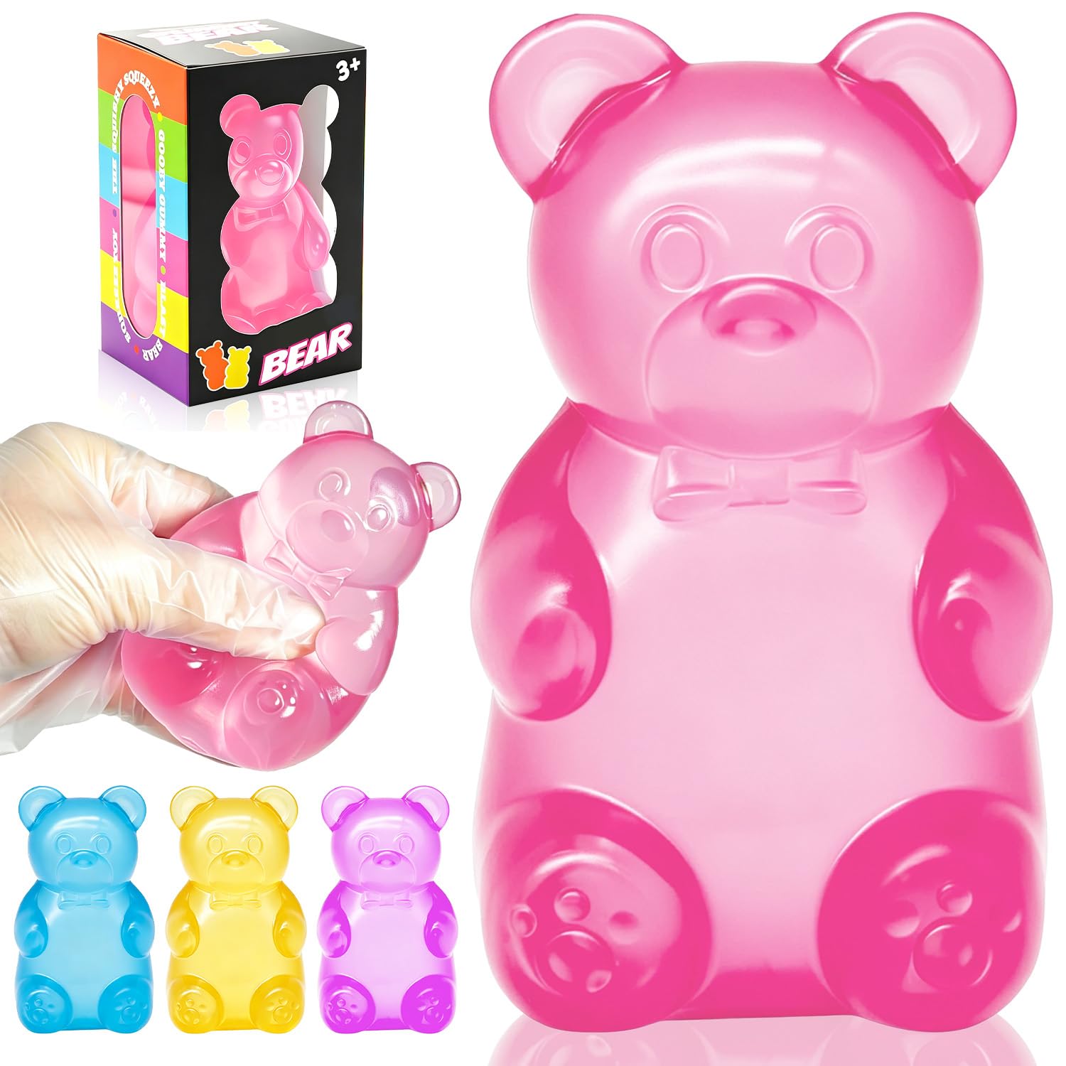 Red Gummy Bear Squishy Toy – Slow Rising Stress Relief for Kids & Adults