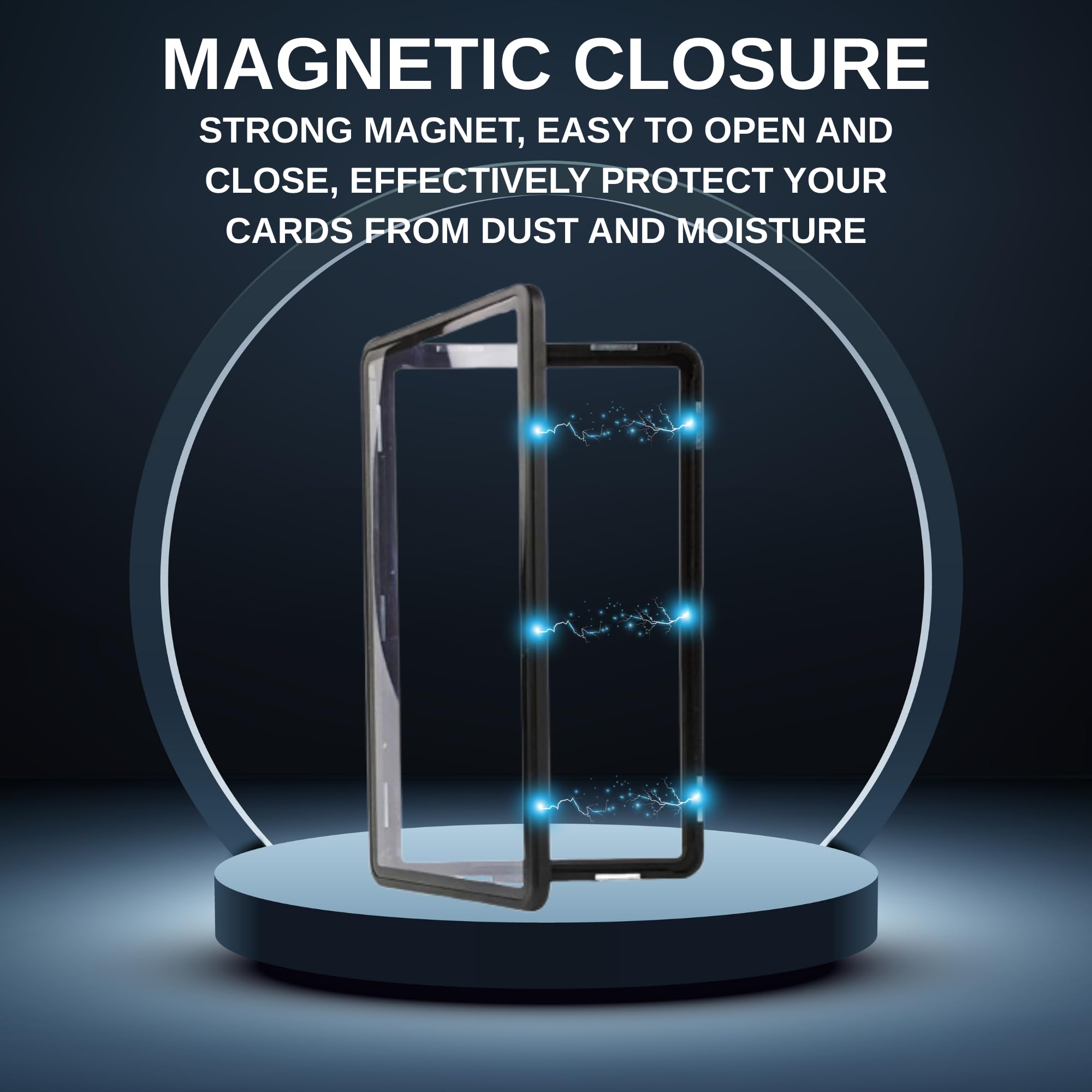 RedCap Magnetic Aluminum PSA Graded Card Holder 35PT – Black Out UV Resistant Display Case