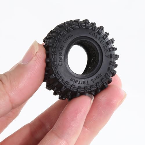 REDSPIDER 0.7 Cling On Crawler Tires - 40mm OD x 16mm for SCX30, Redcat Ascent-32, 1/30 1/32 RC Crawlers