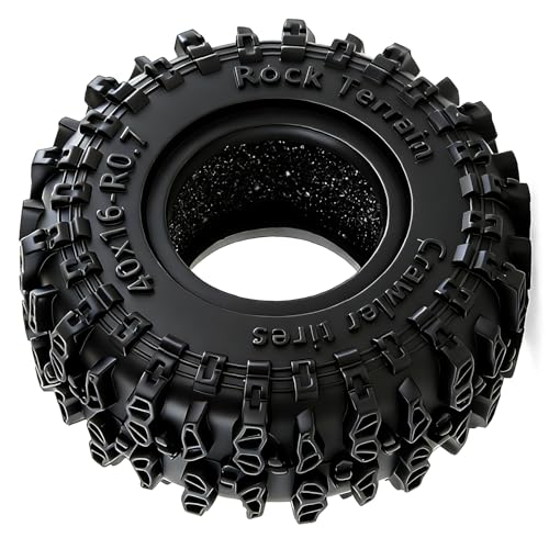 REDSPIDER 0.7 Cling On Crawler Tires - 40mm OD x 16mm for SCX30, Redcat Ascent-32, 1/30 1/32 RC Crawlers