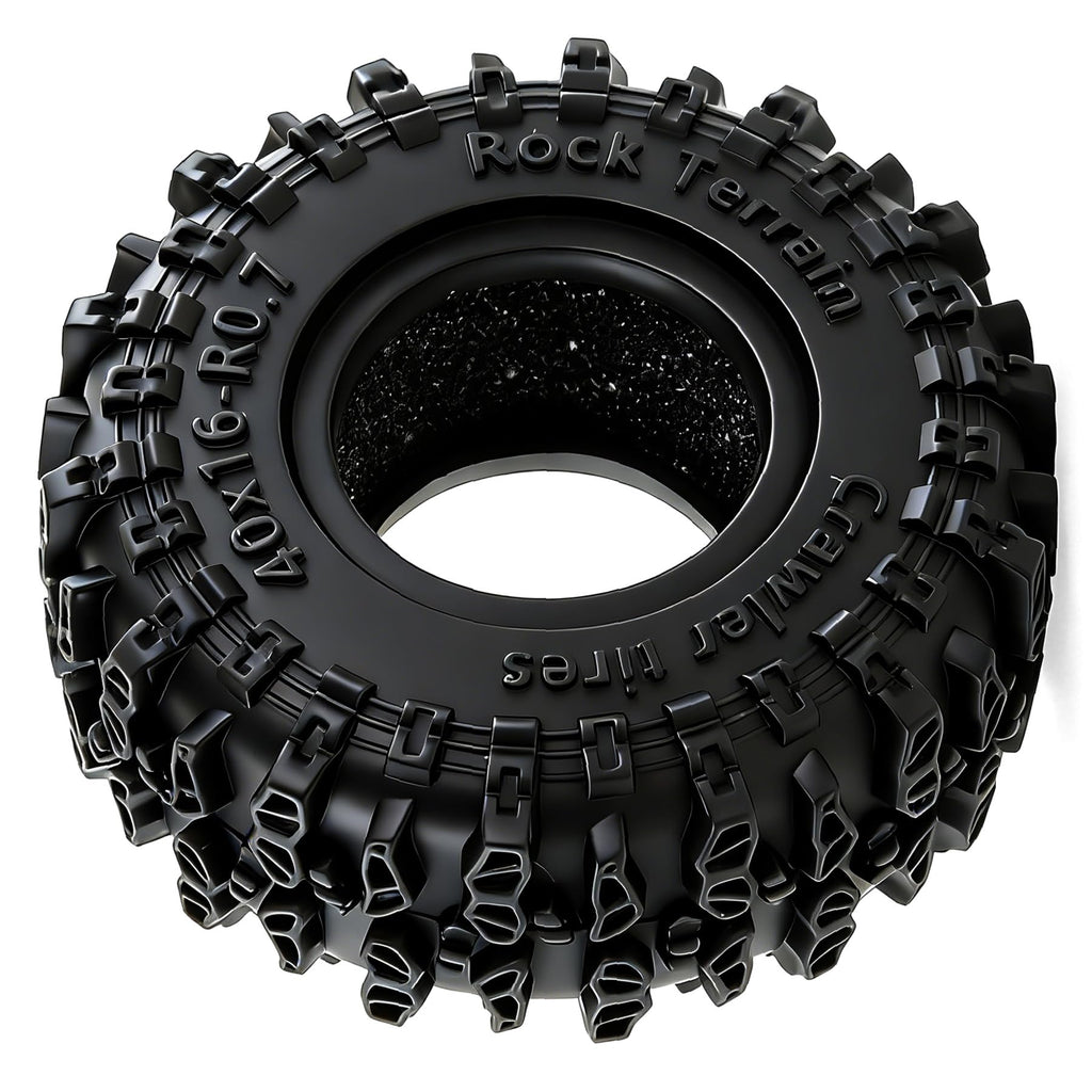 REDSPIDER 0.7 Cling On Crawler Tires - 40mm OD x 16mm for SCX30, Redcat Ascent-32, 1/30 1/32 RC Crawlers