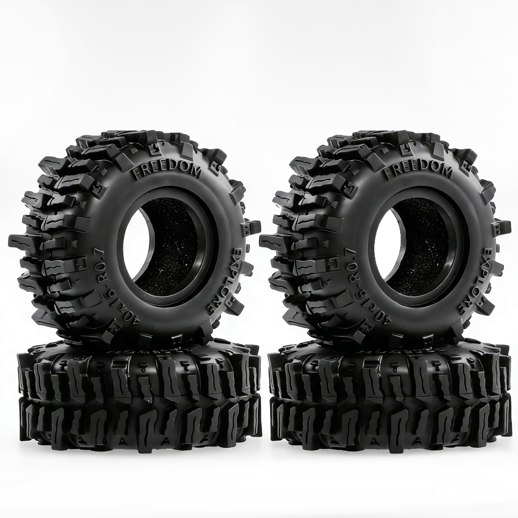 REDSPIDER 0.7'' Mud Slingers Tires – Super Soft Sticky Rubber for Micro RC Crawlers (40x16mm)