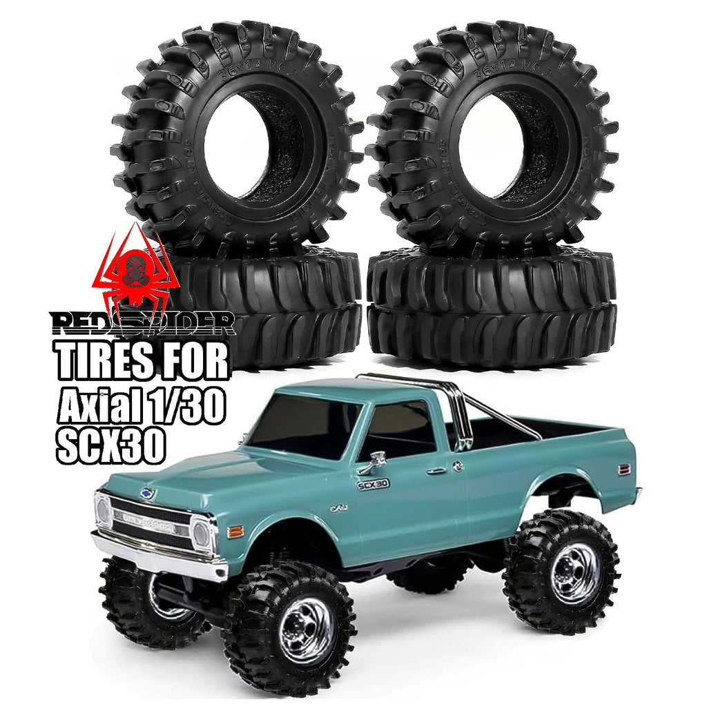 REDSPIDER 0.7'' Swamp Claw Tires for 1/30 RC Crawler – OD 36mm*14mm