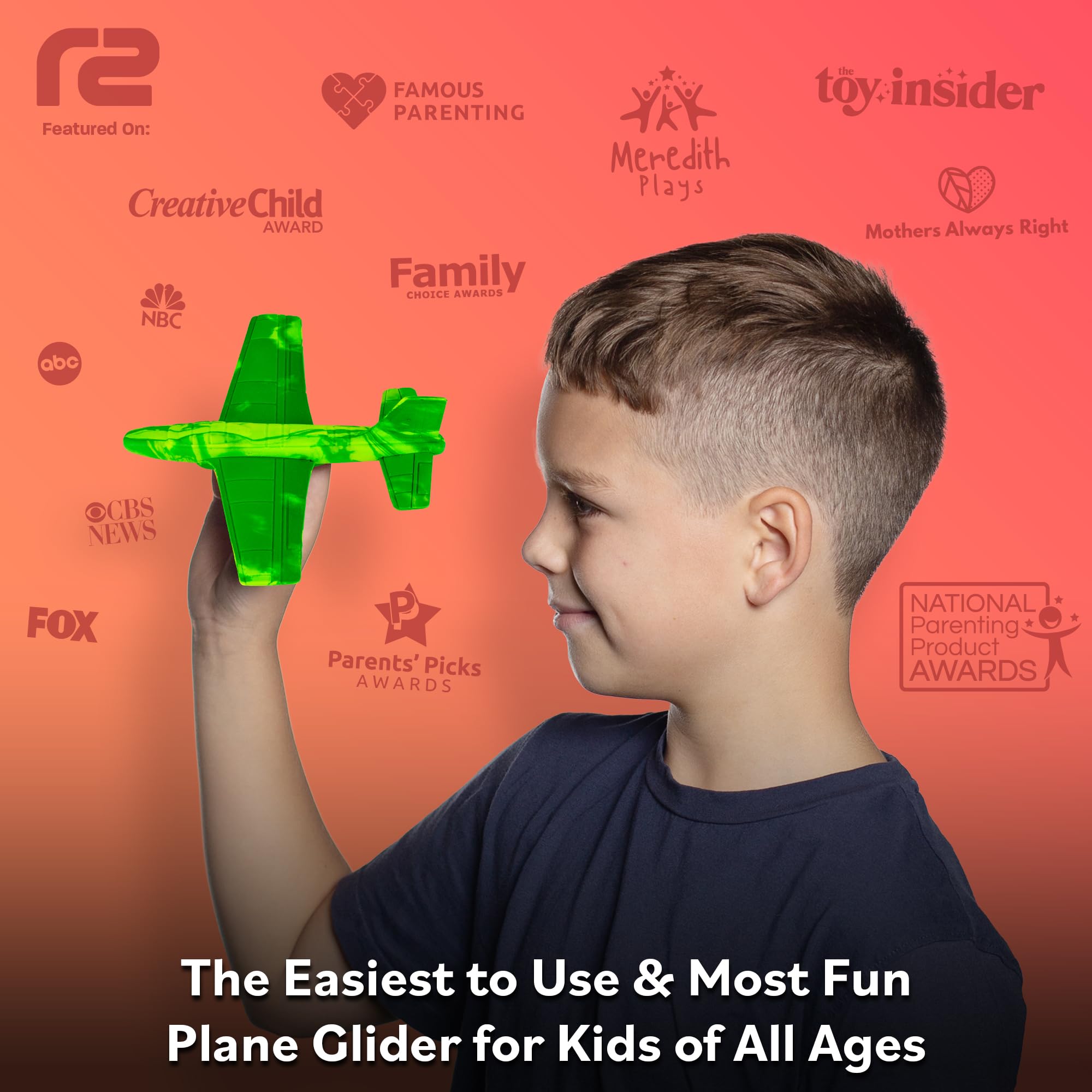 Refresh Sports EVA Foam Airplane Glider – Outdoor Toy for Kids Ages 3-9, Glides Up to 100 ft