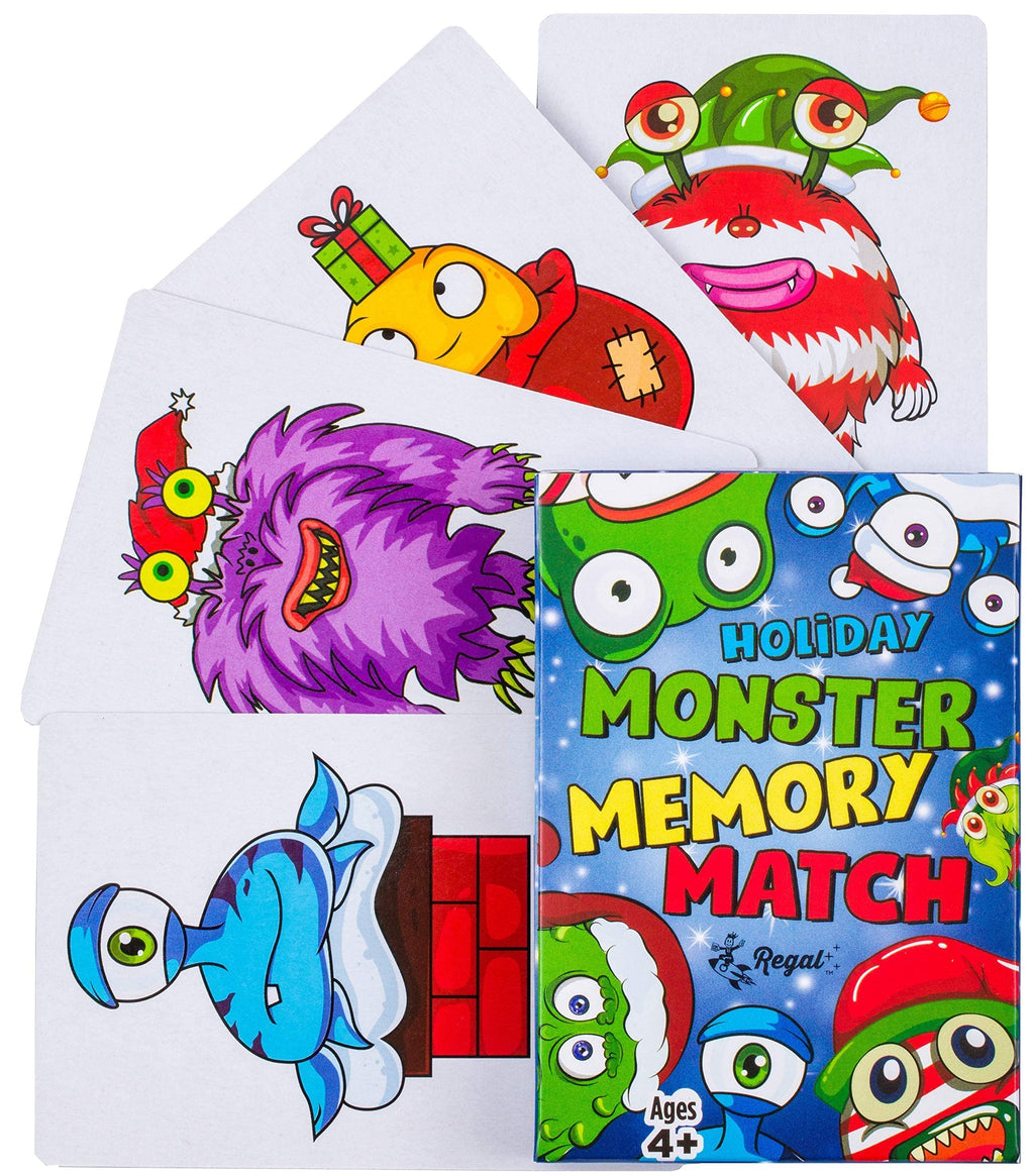 Regal Games Holiday Card Games 6-Pack: Go Fish, Crazy 8s, Old Maid, Slap Jack, Monster Memory, Snowball Fight