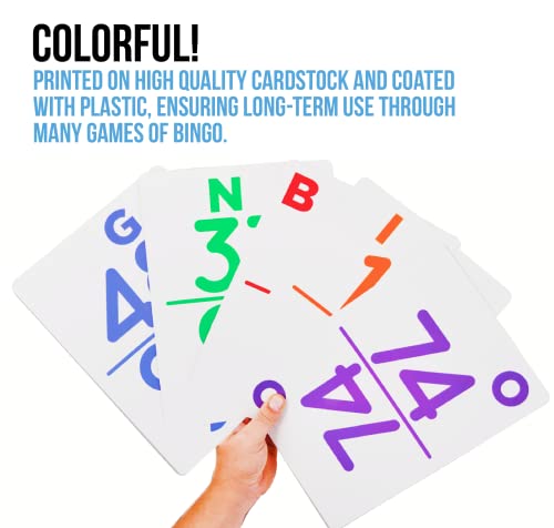 Regal Games Jumbo Bingo Calling Cards Deck - 75 Reusable Cards, Large Print, Travel-Friendly