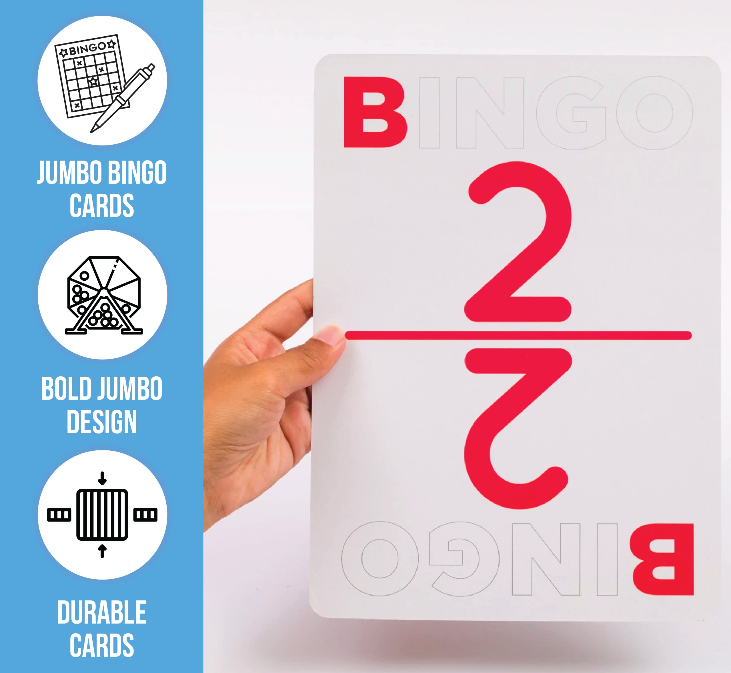 Regal Games Jumbo Bingo Calling Cards Deck - 75 Reusable Cards, Large Print, Travel-Friendly