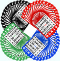 Regal Games Reusable Bingo Cards – 100 Standard Cards, 4 Colors, Easy-Read Numbers, Travel-Friendly