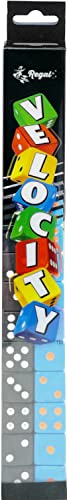 Regal Games Velocity Dice Game Set – 40 Colorful Square Dice with Storage Case for Fast-Paced Family Fun