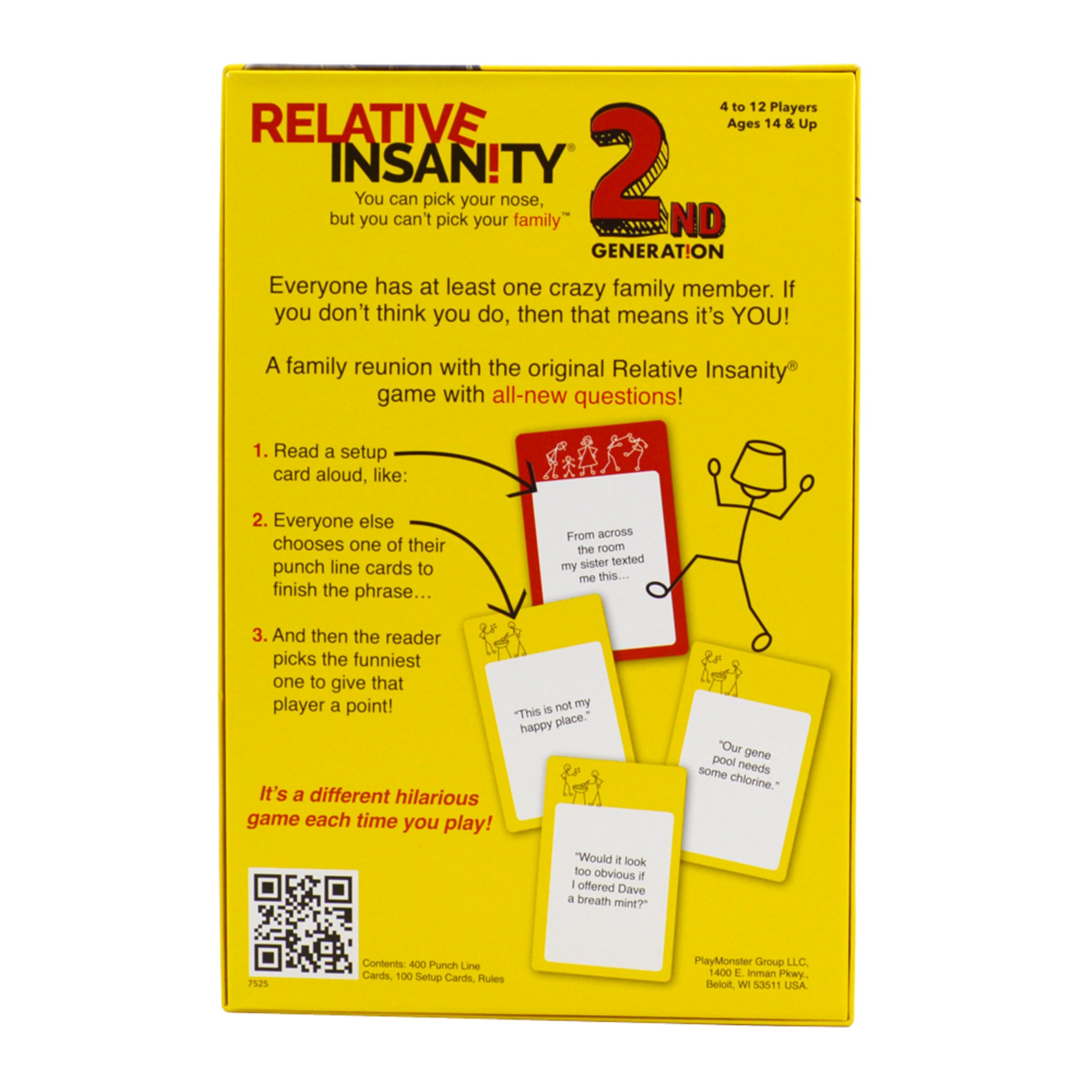 Relative Insanity Card Game - Hilarious Party Game for Family Night, Ages 14+
