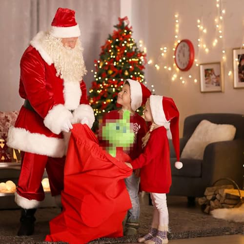 RELIGES 9-Inch Green Christmas Monster Plush – Soft Stuffed Animal for Holiday Decor and Gifts