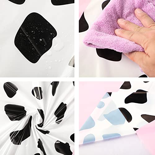 Remagr Pink Cow Print Disposable Tablecloths – 3 Pack 54x108 Inch for Cowboy Rodeo Parties