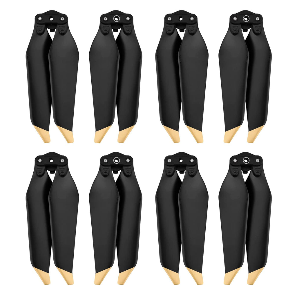 Replacement Propellers for DJI Mavic Pro & Platinum – 4 Pairs Low Noise Quick Release Blades (Gold Tips)