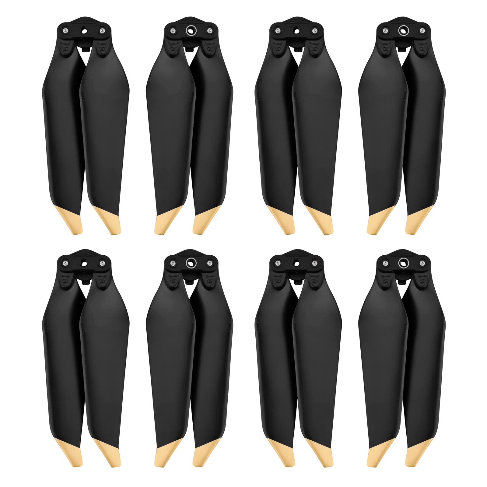 Replacement Propellers for DJI Mavic Pro & Platinum – 4 Pairs Low Noise Quick Release Blades (Gold Tips)