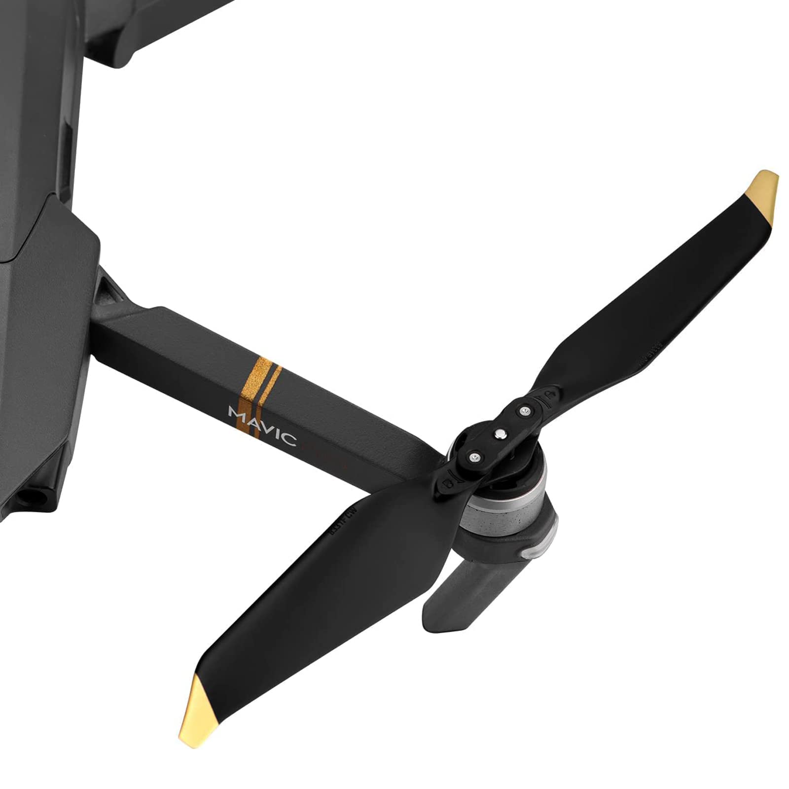 Replacement Propellers for DJI Mavic Pro & Platinum – 4 Pairs Low Noise Quick Release Blades (Gold Tips)