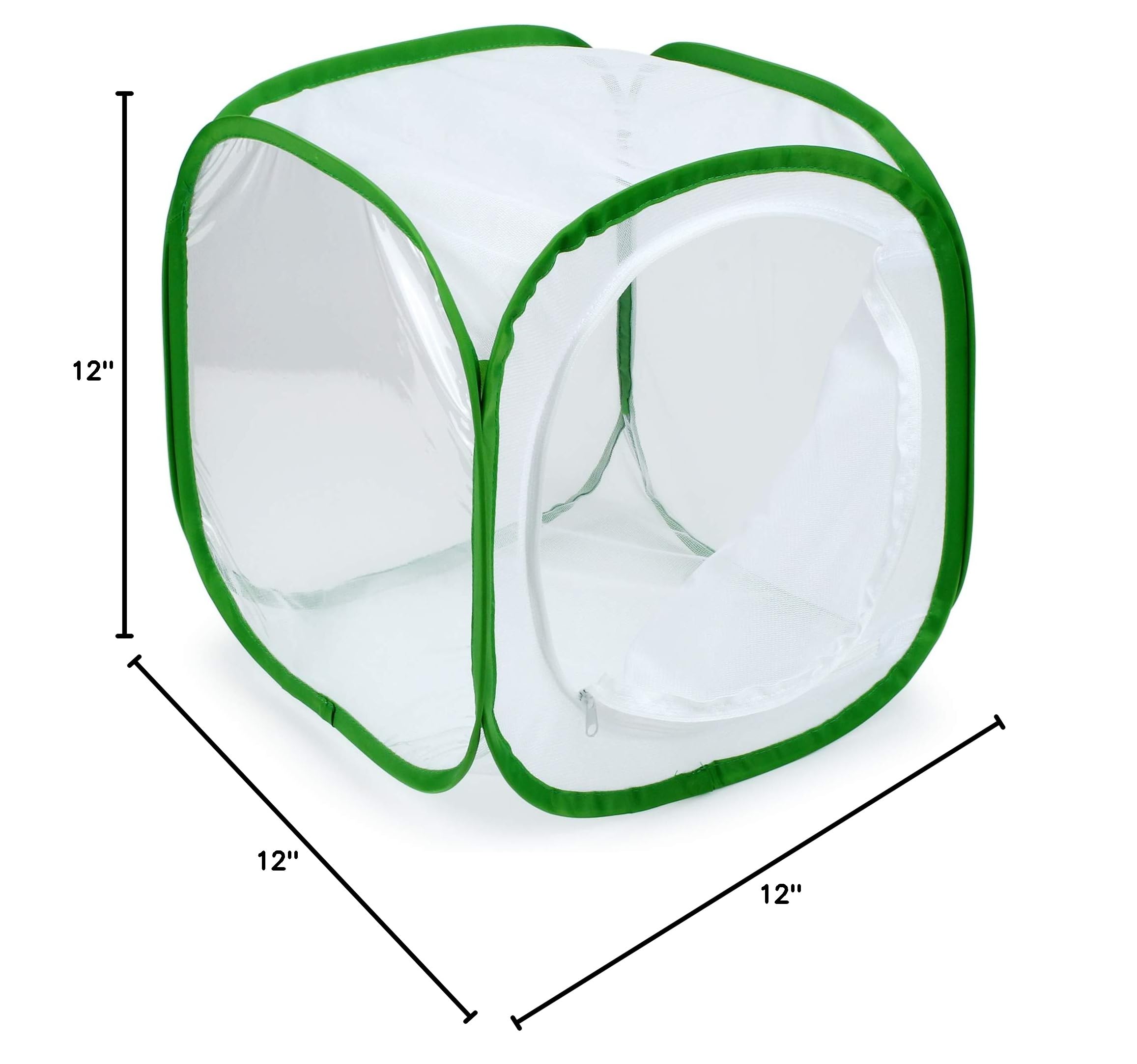 RESTCLOUD 12x12x12 Inch Pop-up Butterfly Habitat Cage with Mesh Panels