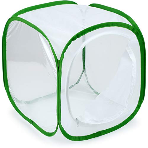 RESTCLOUD 12x12x12 Inch Pop-up Butterfly Habitat Cage with Mesh Panels