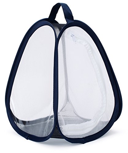 RESTCLOUD Mini Butterfly Habitat 7.5x7.5x11 Inch Pop-Up Insect Mesh Cage with Clear Window