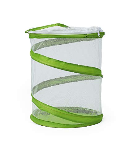 RESTCLOUD Pop-up Butterfly Habitat Cage – Clear Mesh Enclosure (9x11 Inches Tall)