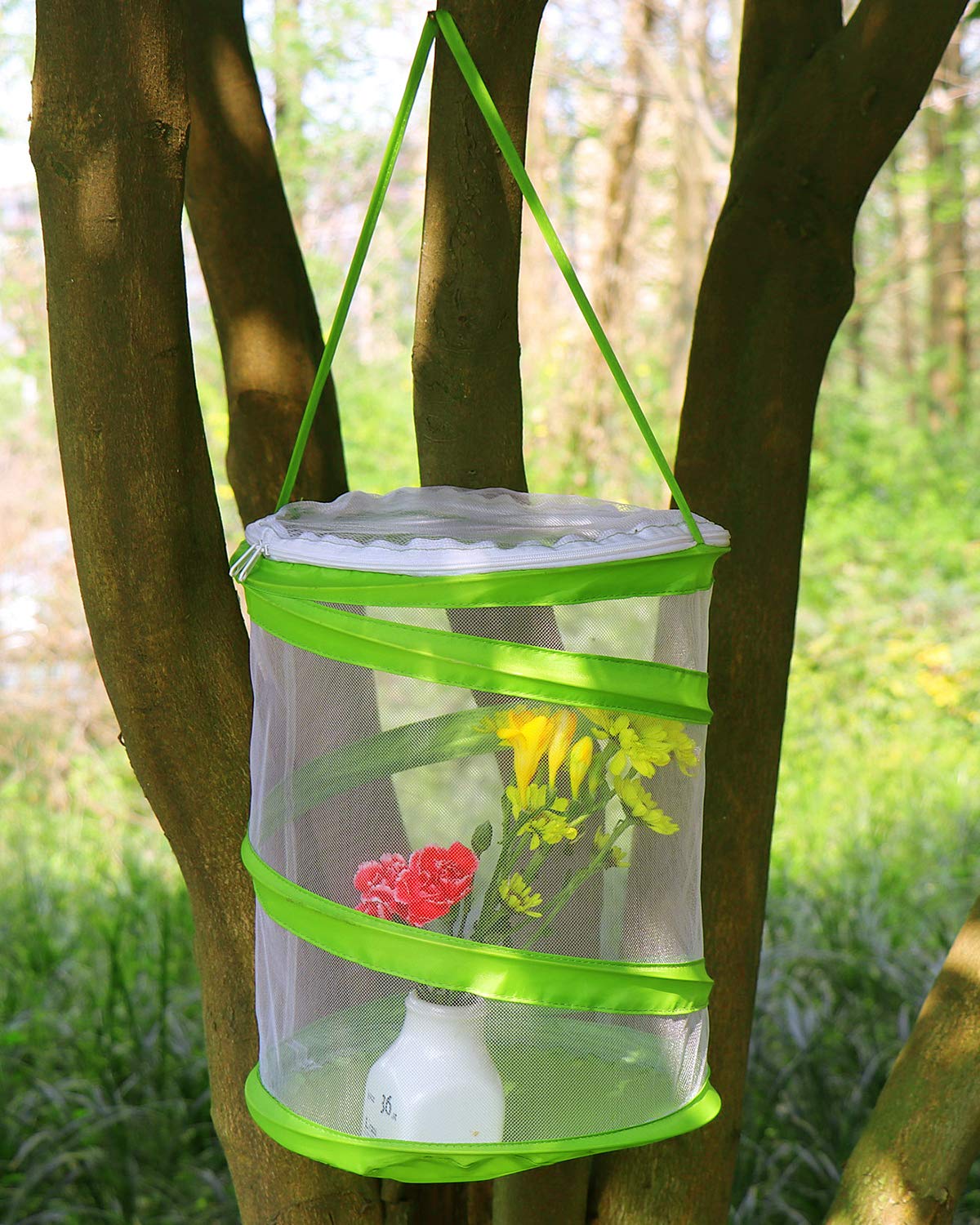 RESTCLOUD Pop-up Butterfly Habitat Cage – Clear Mesh Enclosure (9x11 Inches Tall)