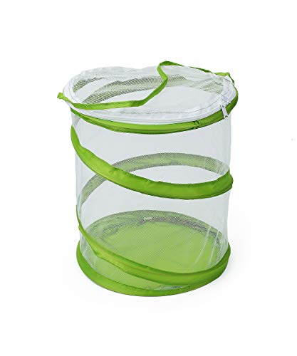 RESTCLOUD Pop-up Butterfly Habitat Cage – Clear Mesh Enclosure (9x11 Inches Tall)