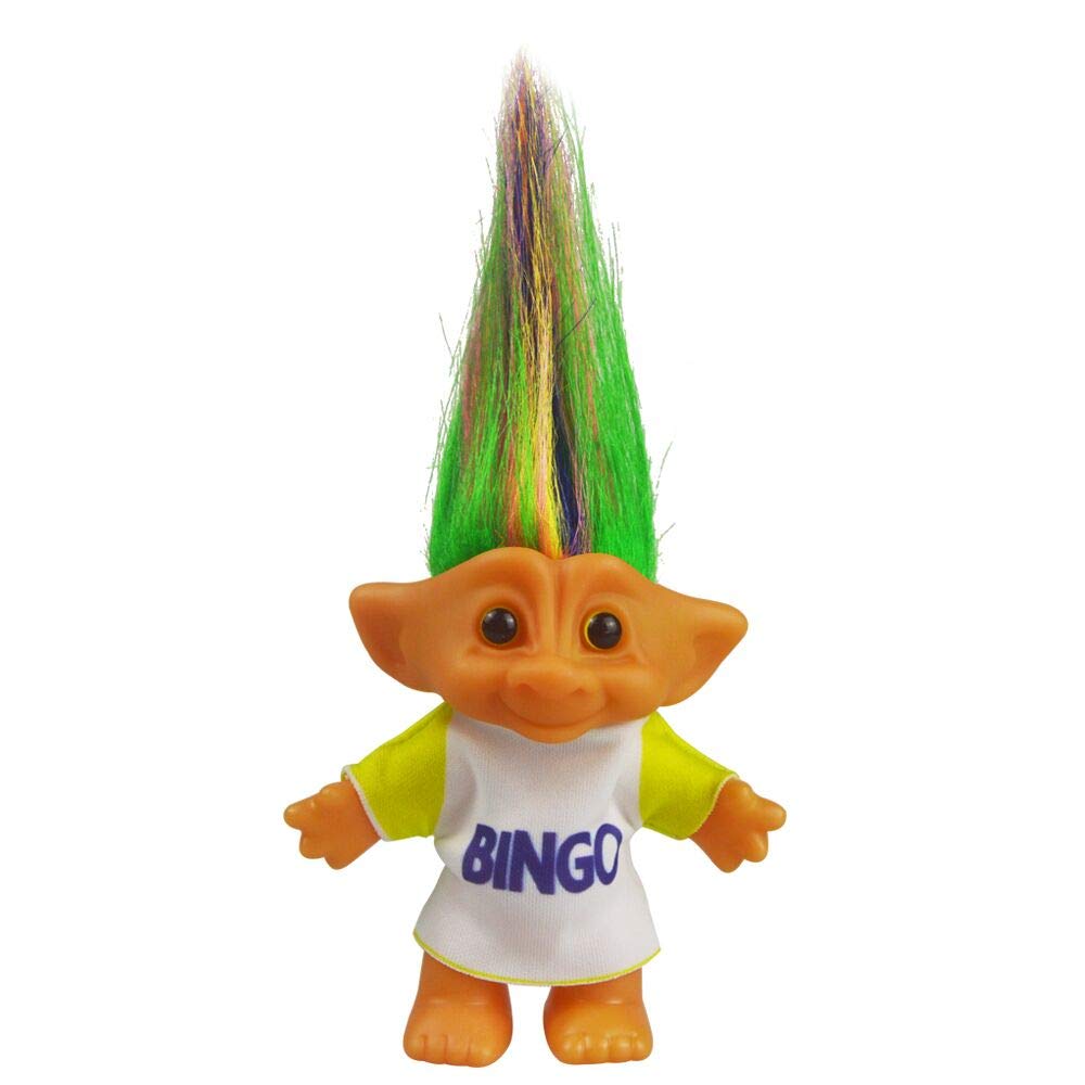 Retro Troll Doll - 7.5" Colorful Vintage Doll for Collections, School Projects, and Party Favors