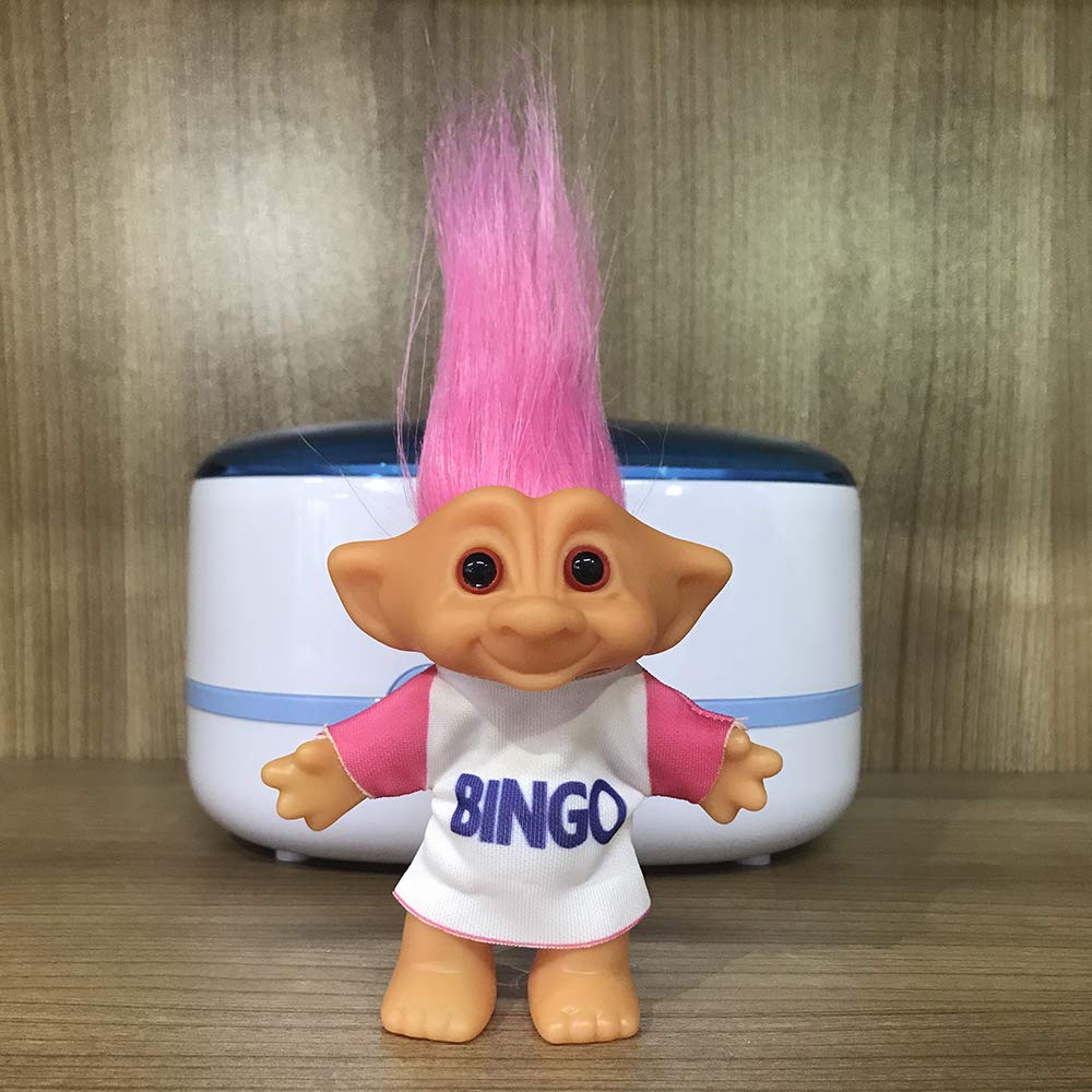 Retro Troll Doll - 7.5" Pink Collectible for School Projects, Crafts & Party Favors by Yintlilocn