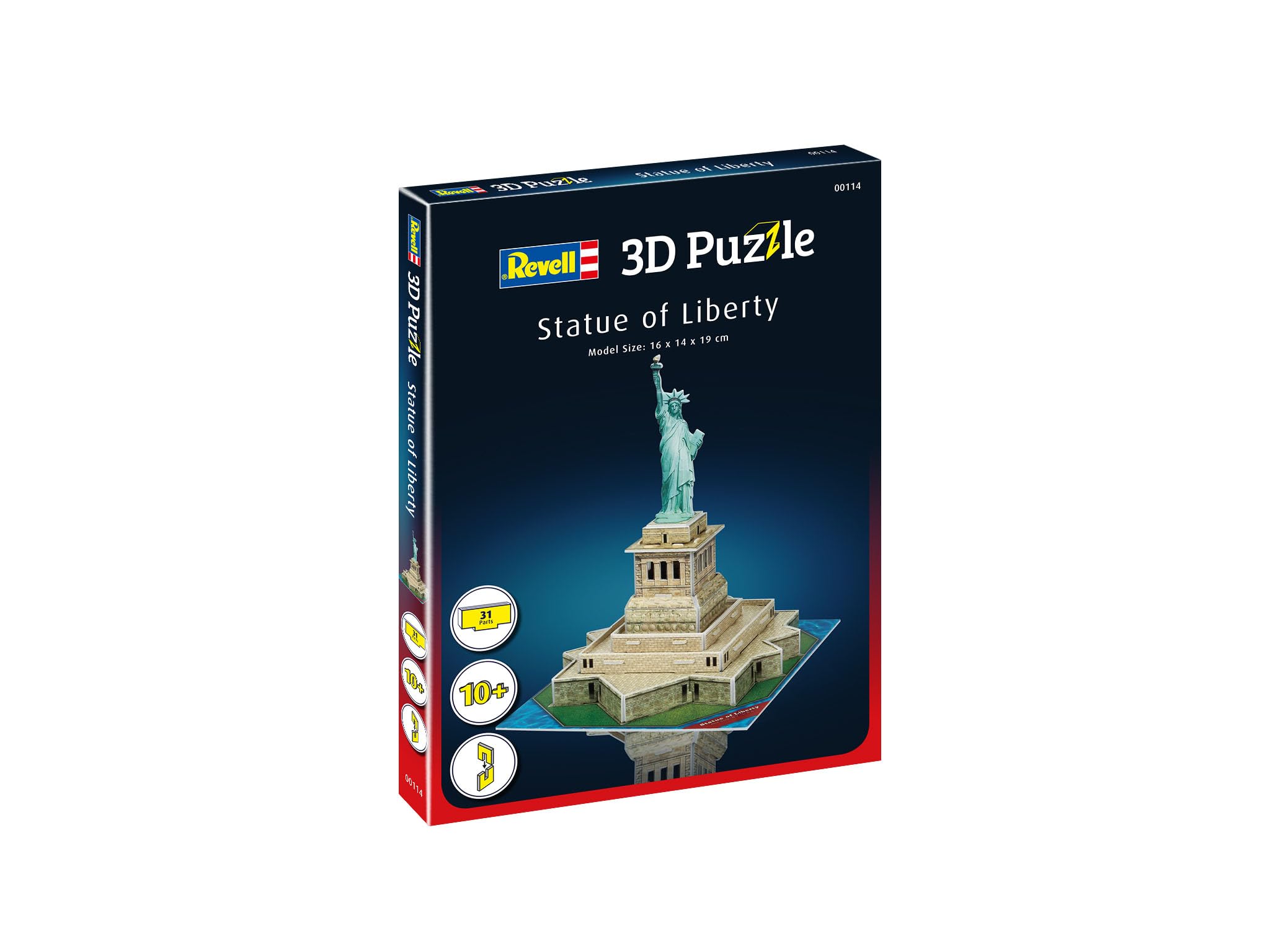 Revell 3D Puzzle Statue of Liberty – 31 Pieces, 19cm, Easy Build Kit
