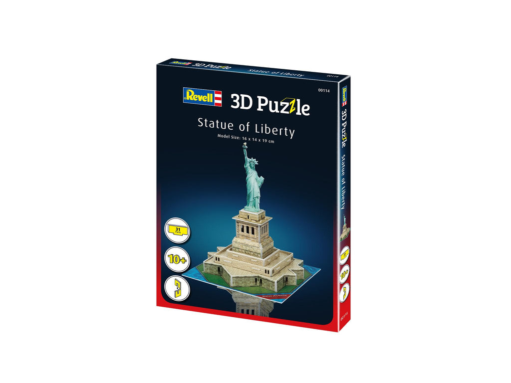 Revell 3D Puzzle Statue of Liberty – 31 Pieces, 19cm, Easy Build Kit